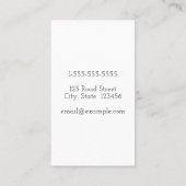 Individuell anpassbare und einfache Advocate Busin Visitenkarte (Rückseite)