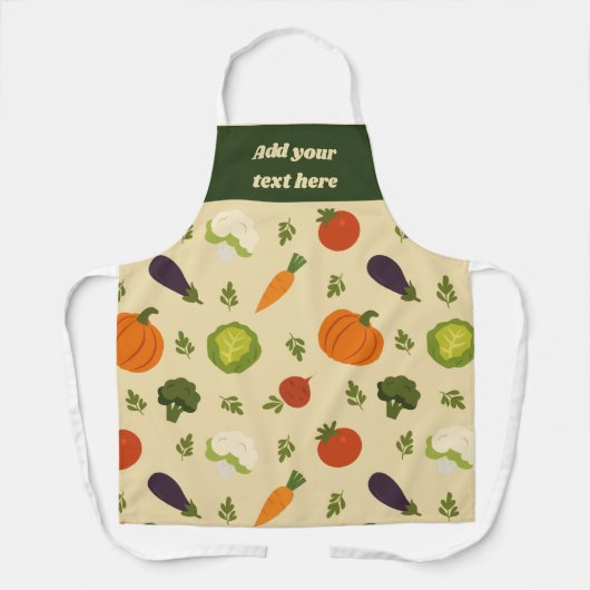 Individuell anpassbare Veggie-Muster-Schürze - Sun Schürze (Vorderseite)