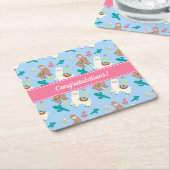 Individuell anpassbare Veranstaltung Alpaca/Llama Rechteckiger Pappuntersetzer (angewinkelt)