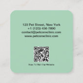 Individuell anpassbare Veterinärbetriebskarte mit  Quadratische Visitenkarte (Rückseite)