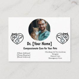 Individuell anpassbare Veterinärbetriebskarte mit Visitenkarte