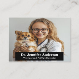 Individuell anpassbare Veterinärbetriebskarte mit Visitenkarte