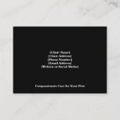 Individuell anpassbare Veterinärbetriebskarte mit  Visitenkarte (Rückseite)