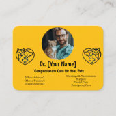 Individuell anpassbare Veterinärbetriebskarte mit Visitenkarte (Vorderseite)