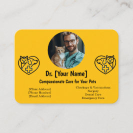 Individuell anpassbare Veterinärbetriebskarte mit  Visitenkarte