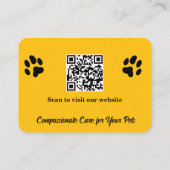 Individuell anpassbare Veterinärbetriebskarte mit  Visitenkarte (Rückseite)