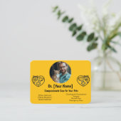 Individuell anpassbare Veterinärbetriebskarte mit Visitenkarte (Stehend Vorderseite)