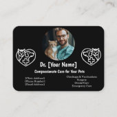 Individuell anpassbare Veterinärbetriebskarte mit Visitenkarte (Vorderseite)