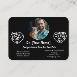 Individuell anpassbare Veterinärbetriebskarte mit  Visitenkarte