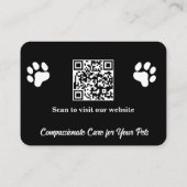 Individuell anpassbare Veterinärbetriebskarte mit  Visitenkarte (Rückseite)