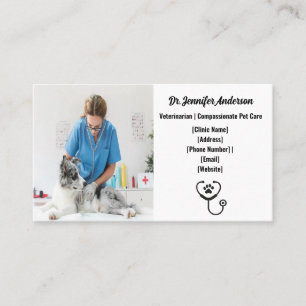Individuell anpassbare Veterinärversicherungskarte Visitenkarte