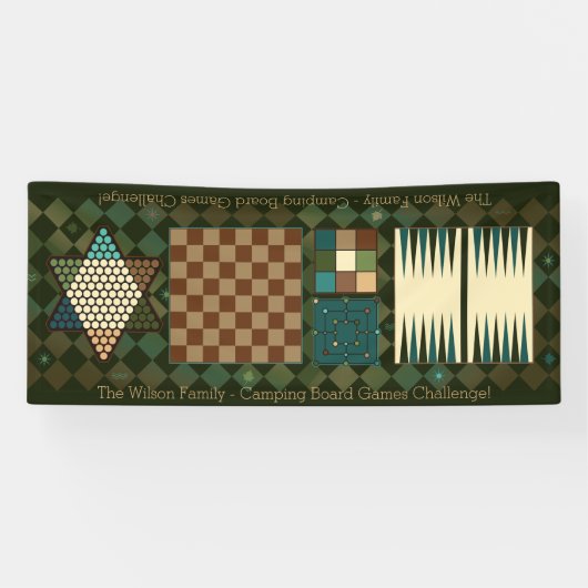 Individuell anpassbare Vintage Brettspiele Banner (Horizontal)