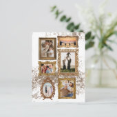 Individuell anpassbare Vintage Rahmen - mit Famili Postkarte (Stehend Vorderseite)