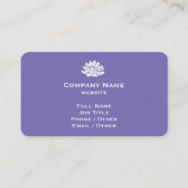 Individuell anpassbare Violet-Visitenkarte Visitenkarte (Vorderseite)