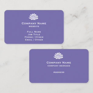 Individuell anpassbare Violet-Visitenkarte Visitenkarte