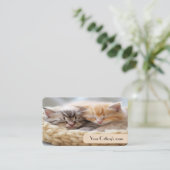 Individuell anpassbare Visitenkarte für die Beige- (Stehend Vorderseite)