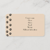 Individuell anpassbare Visitenkarte für die Beige- (Rückseite)