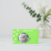 Individuell anpassbare Visitenkarte für Grüne Rase (Stehend Vorderseite)