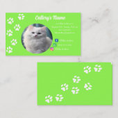 Individuell anpassbare Visitenkarte für Grüne Rase (Vorne/Hinten)