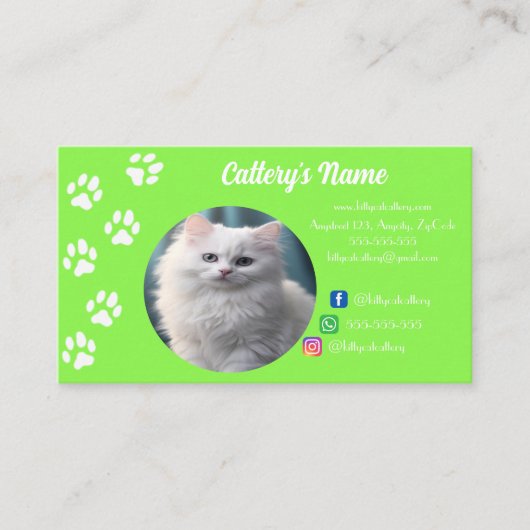 Individuell anpassbare Visitenkarte für Grüne Rase (Vorderseite)