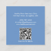 Individuell anpassbare Visitenkarte für Tierärzte (Rückseite)