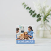 Individuell anpassbare Visitenkarte für Tierärzte (Stehend Vorderseite)