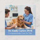 Individuell anpassbare Visitenkarte für Tierärzte (Vorderseite)