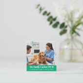 Individuell anpassbare Visitenkarte für Tierärzte (Stehend Vorderseite)