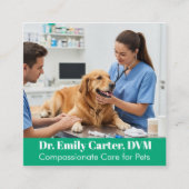 Individuell anpassbare Visitenkarte für Tierärzte (Vorderseite)