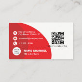 Individuell anpassbare Vorlage für Youtube Busines Visitenkarte (Rückseite)