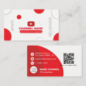 Individuell anpassbare Vorlage für Youtube Busines Visitenkarte (Vorne/Hinten)
