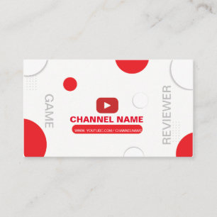 Individuell anpassbare Vorlage für Youtube Busines Visitenkarte
