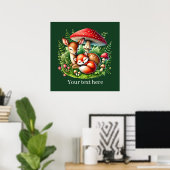 Individuell anpassbare Waldtiere Poster (Heimbüro)