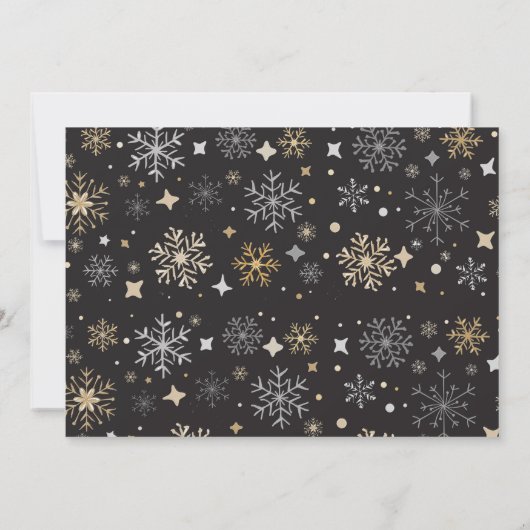 Individuell anpassbare Weihnachtskarte Einladung (Rückseite)