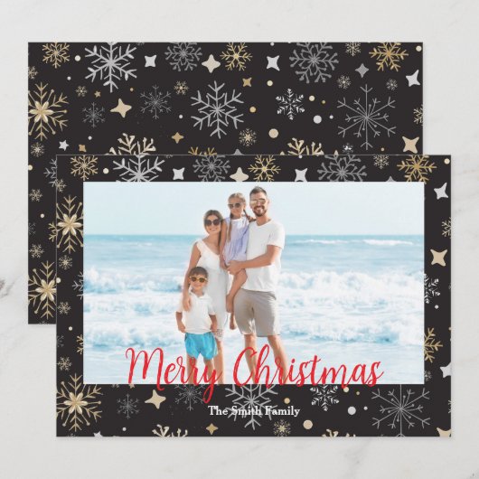 Individuell anpassbare Weihnachtskarte Einladung (Vorne/Hinten)