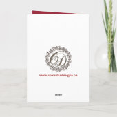 Individuell anpassbare Weihnachtskarte für Zickzac Feiertagskarte (Rückseite)