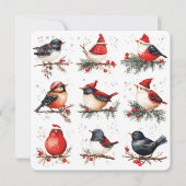 Individuell anpassbare Weihnachtskarte mit Aquarel Feiertagskarte (Vorderseite)