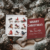 Individuell anpassbare Weihnachtskarte mit Aquarel Feiertagskarte