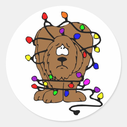 Individuell anpassbare Weihnachtskarten-Umschlag A Runder Aufkleber (Vorderseite)