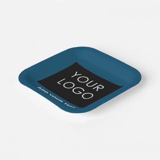 Individuell anpassbare Werbebotschaften Pappteller (Gewinkelt)