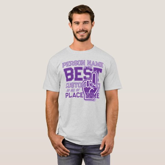 Individuell anpassbare Wertschätzung für BEST in T T-Shirt (Vorne ganz)