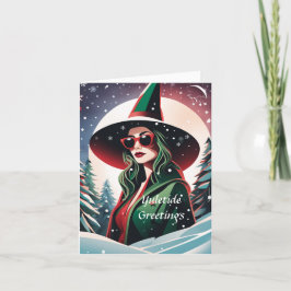 Individuell anpassbare Yuletide Weihnachtskarte Feiertagskarte