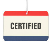 Individuell anpassbare, zertifizierte Werbeaktion  Autolufterfrischer (Rückseite)