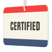 Individuell anpassbare, zertifizierte Werbeaktion  Autolufterfrischer (Links)