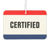 Individuell anpassbare, zertifizierte Werbeaktion  Autolufterfrischer (Vorderseite)