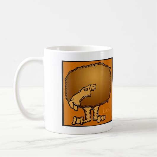 Individuell anpassbare Zodiac Sign Personality Leo Kaffeetasse (Links)