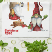 Individuell anpassbare Zuhause Sweet Zuhause Gnome Geschirrtuch (Gefaltet)