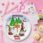 Individuell anpassbare Zuhause Sweet Zuhause Gnome Pappteller (Party)