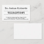 Individuell anpassbarer Arzt Visitenkarte (Vorne/Hinten)