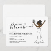 Individuell anpassbarer Avatar Bridal Brunch | Hai Einladung (Vorne/Hinten)